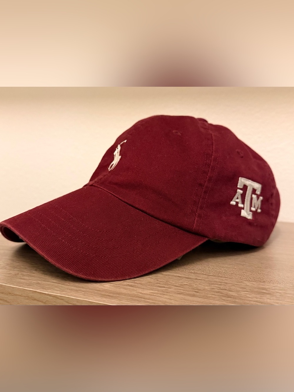 Ralph Lauren Polo Deep Red Cap with White Pony